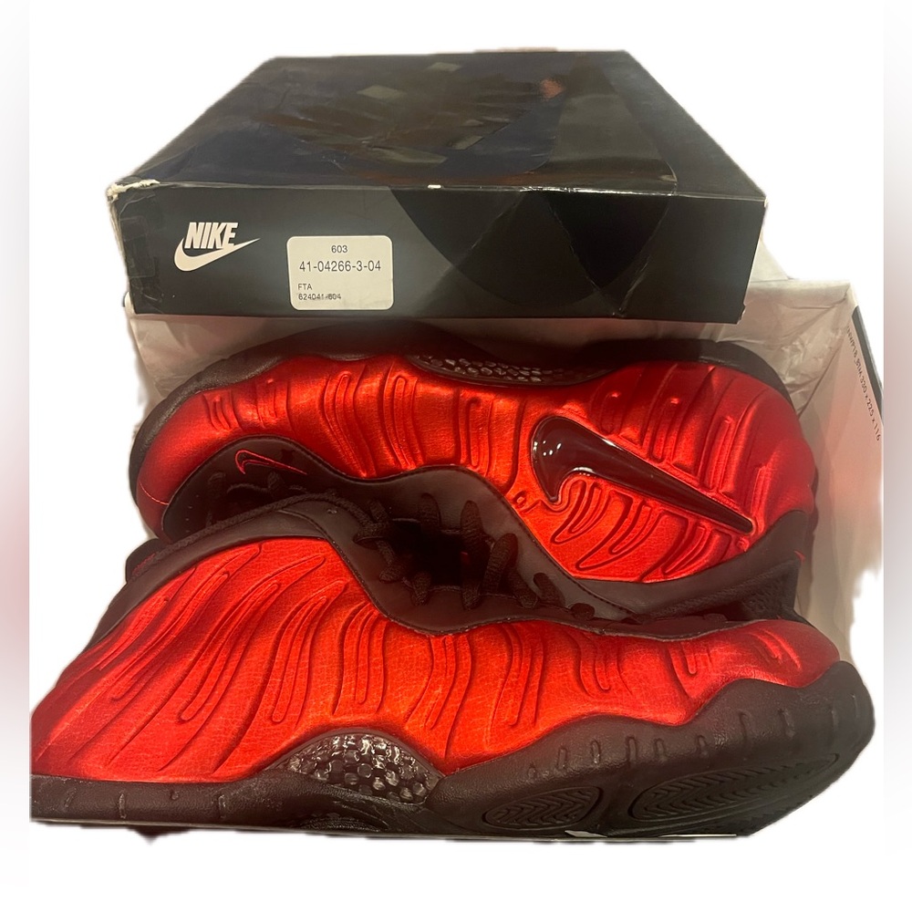 Nike Red and Black Foamposite Athletic Shoes
(University Red) - Picture 2 of 6